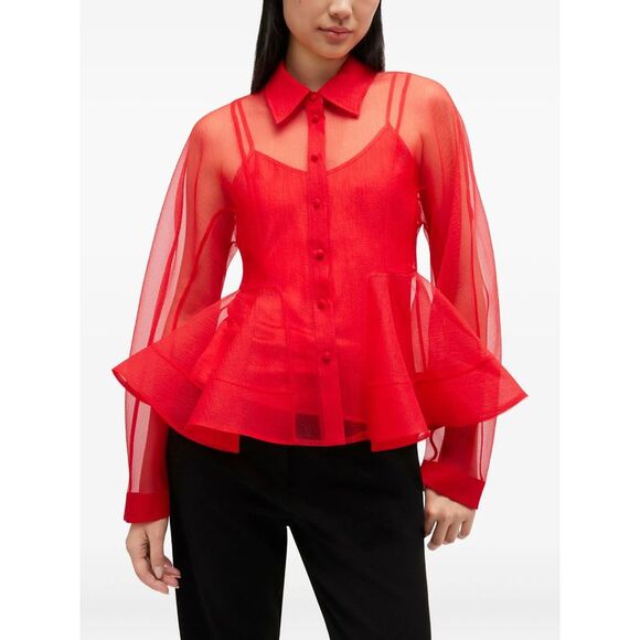 Ganni Red Tops - Shirts Women